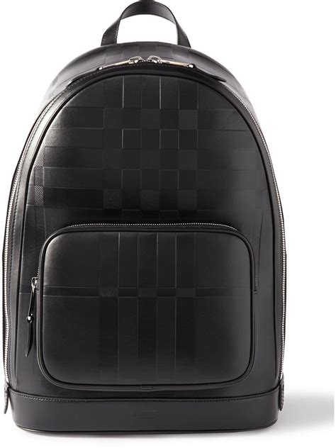 burberry black leather backpack|burberry check and leather bag.